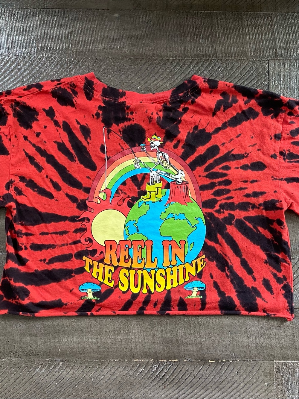 Zumiez Empyre Tie Dye Crop Top Shirt Womens Small Graphic Tee Festival Grunge
